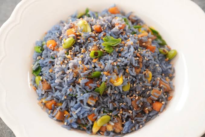 Blue Pea Edamame Fried Rice