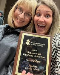 What a blessing to honor our Support Staff Member of the Year, Cassie  Fainter! Thank you, CCSD, for a wonderful evening!