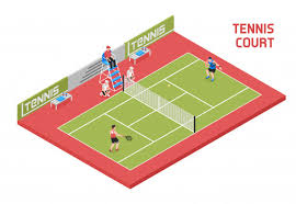 A tennis court is the venue where the sport of tennis is played. Free Vector Sport Tennis Court Isometric