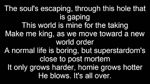 Or just let it slip, yo. Eminem Lose Yourself Lyrics Youtube