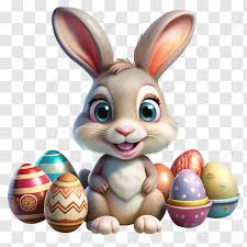 3d Easter Bunny With Eggs, 3d, Easter, Bunny PNG Transparent Image and  Clipart for Free Download