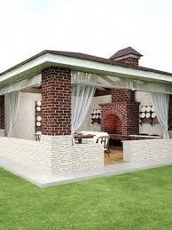 Letnie Kuhni Na Dache Foto Obustrojstva I Oformleniya Letnej Kuhni V Sadu Kitchenextensions Letnie Kuhni N Balcony Design Backyard Patio Backyard Storage Sheds