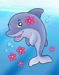 cute dolphin girl in sea stock illustration cute animal drawings dolphin art cute drawings