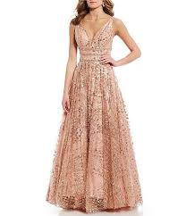 Coya Collection Beaded Triple Waist Glitter Mesh Ballgown Dillard S Glitter Prom Dresses Blush Formal Dresses Glitter Dress