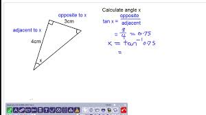 Tangent is nothing but division of sine and cosine functions. Using Tangent Ratio To Calculate An Angle Youtube