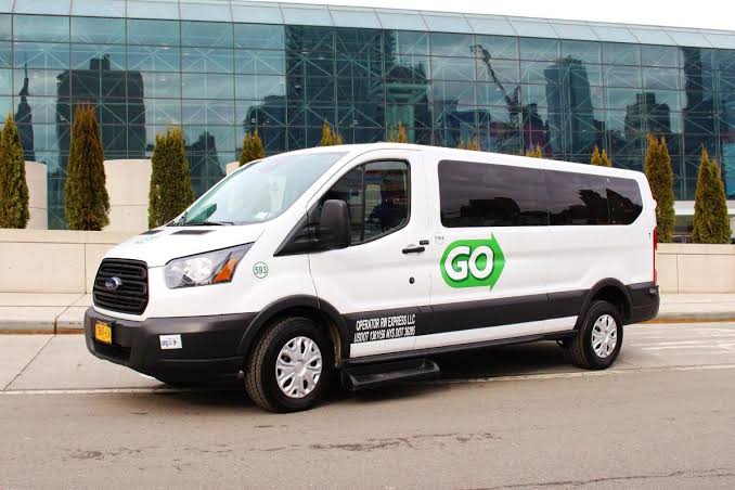 Airport shuttle bus