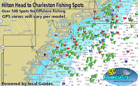 hilton head to charleston south carolina gps fishing spots