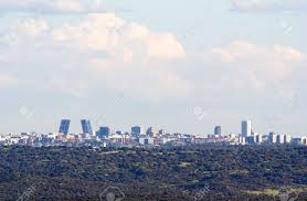 The camera is pointing at chamartín railway station and the cuatro. Madrid Skyline Stock Photo Picture And Royalty Free Image Image 384887