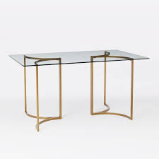 Carrway Dining Table Antique Brass Glass Top Dining Table Rectangle Glass Top Dining Table Metal Dining Table