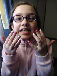 First manicure and pedicure for my daughter