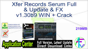 What is up xlnt family! Xfer Records Serum Full Update Fx V1 30b9 Win Crack Free Download