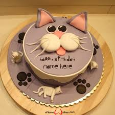 Name Edit Happy Birthday Cake With Name Editor Write Name On Pictures With Enamewishes By Stylizing Their Names And Captions By Generating Text On Birthday Wishes Ca In 2020 Birthday Cake For Cat Cat Cake Kids Cake