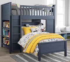 The cute olaf, anna, and elsa scene on the sheets. Charlie Kids Loft System Twin Bed Set Pottery Barn Kids