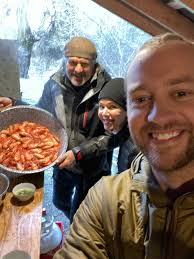 Family Friday post!!!! Tim and I were cooking dinner outside in “Baba's  Kitchen” when Nana Weezy showed up with garlic butter (infused with  cilantro) AND icy cold PHILLIPS “Glitter Bomb Hazy IPA