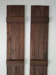 12 Inch Wide Exterior Wood Shutters Stained By Alittlecurbappeal Wood Shutters Exterior Wood Shutters House Shutters