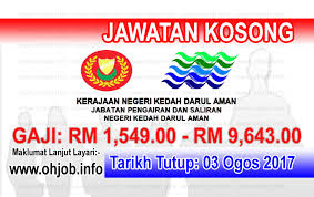 Rm900 ( percubaan 3 bulan ) kelayakan : Jawatan Kosong Jabatan Pengairan Dan Saliran Negeri Kedah 03 Ogos 2017 Jawatan Kosong Kerajaan Swasta Terkini Malaysia 2021 2022