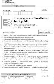 Egzamin ósmoklasisty 2021 rozpocznie się 25 maja (wtorek). Egzamin Osmoklasisty 2020 Przecieki J Polski Czesc Humanistyczna Co Bedzie Na Egzaminie Przecieki Arkusze Cke Rzeszow Super Express