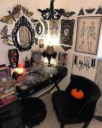50 Halloween Ideas For 2019 Halloween Decor And Costumes Halloween Halloweendecorations Halloweenidea Goth Home Decor Halloween Room Decor Dark Home Decor