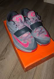 7 for the brooklyn nets moving forward. Nike Kd Vll Gs Shoes Kevin Durant Nike Kd 7 Color Magneticgrey Pink With Velcro Strap Size 5y Gentlyworn My Daughter Worn Then No M Sneakers Nike Shoes