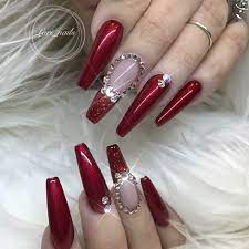 Rhinestones unlimited leading supplier of crystals and rhinestones for nails. Long Acrylic Nails Red Nails Nails With Rhinestones Acrylic Nails Gel Nails Nails Design With Rhinestones Red Acrylic Nails Red Nails