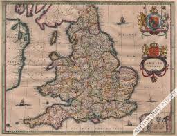 Mapa hoteli w obszarze anglii: We Are Pleased To Present An Extremely Decorative Map Of England From 1634 Anglia Regnum That Is The Kingdom Of England By Willem Old Maps Map Decor Map