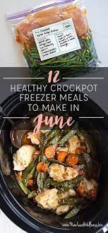 Healthy crock pot recipes with shopping list. 12 Healthy Crockpot Freezer Meals To Make In June New Leaf Wellness Freezer Crockpot Meals Healthy Freezer Crockpot Meals Meals