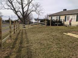 An aged split rail fence in a grassy field with fall maples in the background. Post And Rail Fence Tutorial Content Co