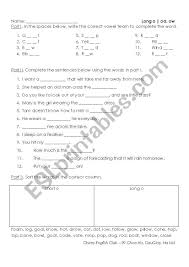 Oa labelling worksheet and ow (making the oa sound) labelling worksheet. Long O Oa Ow Esl Worksheet By Huyendieu