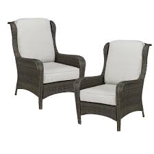 Grand Resort Monterey 2 Piece Wicker Chair Set Gray Outdoor Furniture Outdoor Chairs Chair