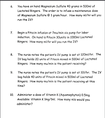 40 gram to ml = 40 ml. 6 You Have On Hand Magnesium Sulfate 40 Grams In Chegg Com