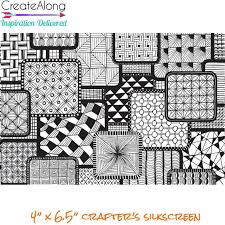 Silk Screen Stencil Square Party Pattern Crafting Polymer Etsy Zentangle Patterns Doodle Patterns Sketch Book