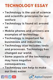 In composition studies, an article is a short work of nonfiction that typically appears in a magazine or newspaper or on a website. Technology Essay Essay On Technology For Students And Children In English A Plus Topper