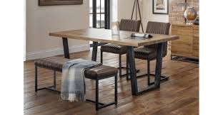 These dining room sets come in a variety of finished and sizes to suit any home, whether you are looking for a matching dining set is an easy way to achieve a coordinated look for every size and space. Brooklyn Industrial Dining Table With Bench And 2 Chairs The Place For Homes