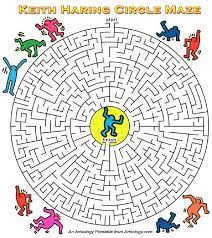 Print And Play Our Keith Haring Circle Maze An Arts Game For Kids Art Games For Kids Keith Haring Keith Haring Art
