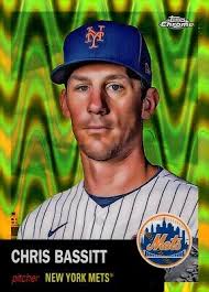 2022 TOPPS CHROME PLATINUM ANNIVERSARY YELLOE RAYWAVE #18 CHRIS BASSITT  223/250