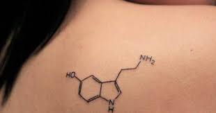 9 Simple Tattoos That Speak To Your Inner Nerd Molecule Tattoo Serotonin Tattoo Chemistry Tattoo