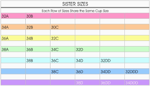 bra size calculator intended for sister bra size chart