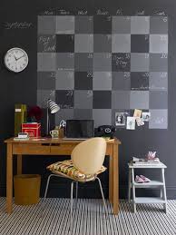 40 Ide Unik Untuk Make Over Rumahmu Home Office Design Chalkboard Wall Calendars Calendar Home