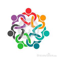 People In Heart Cooperative Teamwork Logo Illustration Teamwork Logo Unity Logo Family Logo