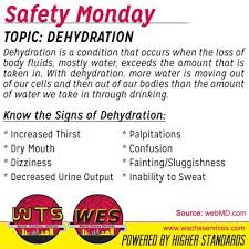Dehydration Is Something That Can Impacted Anyone At Anytime However During This Time Of Year It Safety Slogans Occupational Health And Safety Safety Topics