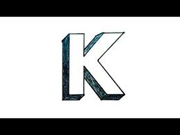 How To Draw The Letter K In 3d Lettering Drawings Letter K