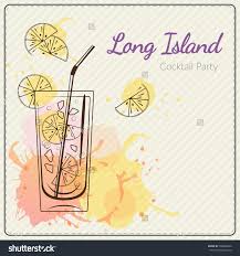 Long Island Iced Tea Hand Drawn Vector Illustration Of Cocktail Colorful Watercolor Ba Hand Drawn Vector Illustrations Long Island Iced Tea How To Draw Hands