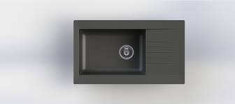 Evier A Encastrer Resine Noir Karta 1 Grand Bac Avec Egouttoir Leroy Merlin