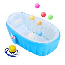 Inflatable baby bathtub with air pump, portable toddler bathtub baby bath tub non slip travel bathtub mini air swimming pool kids thick foldable shower basin, pink. Biubee Baby Inflatable Bathtub Air Bath Basin With Inflator Pump 6pcs Colorful Ocean Balls Non Slip With Inflatable Bathtub Baby Bath Tub Toddler Bath Tub