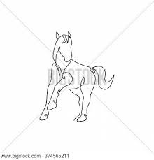 Today we will draw a mustang horse! Single Continuous Vector Photo Free Trial Bigstock