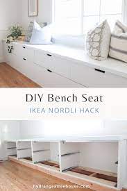 Ikea besta hack diy seating bench perfect for small spaces easy. Diy Ikea Window Seat With Nordli Hack Hydrangea Treehouse