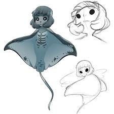 Random Design Of Some Kind Of Flapflap Mermaid Someone On Twitter Dubbed Em A Manta Wraith Of Which I Heartily Approve Mermaid Art Art Character Design