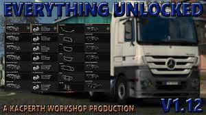 The trucks are also fully unlocked. Everything Unlocked V1 12 1 30 Ets2 Mods Euro Truck Simulator 2 Mods Ets2mods Lt
