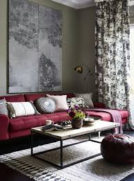 Neutrals And Oxblood Red Couch Living Room Living Room Red Red Sofa Living Room