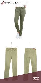 Lands End Straight Leg Mid Rise Green Color Jeans Lands End Green Jeans Straight Leg Mid Rise Washed Olive Green In 2020 Colored Jeans Green Jeans Pocket Jeans